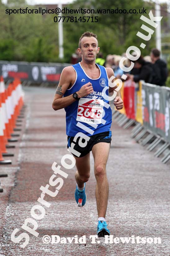 Craig Isherwood (Sunderland) 3rd in the Sunderand City Half Marathon. Photo: David T. Hewitson/Sports for All Pics